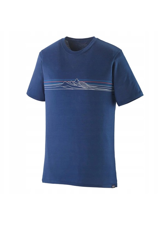 Férfi póló, Patagonia, Cap Cool Merino Graphic, csíkos, merinó gyapjú, M INTL