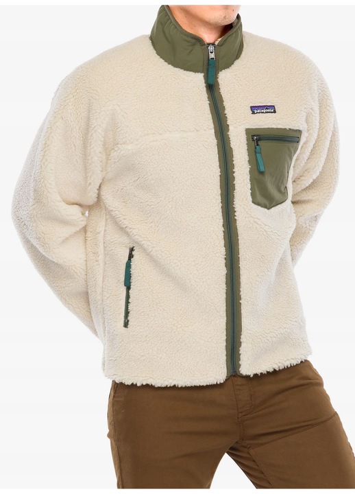 Мъжко яке Classic Retro-X, Patagonia, Бежово/Зелено, Флийс