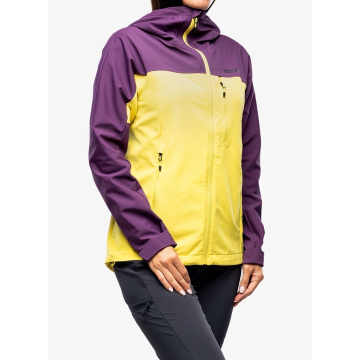 Geaca softshell dama Marmot, GORE-TEX Infinium, 2 caracteristici, violet, material tehnic