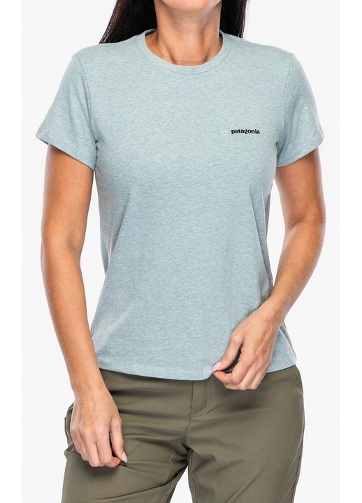 Női póló Patagonia P-6 Logo Responsibili-Tee, kék, felelős anyag
