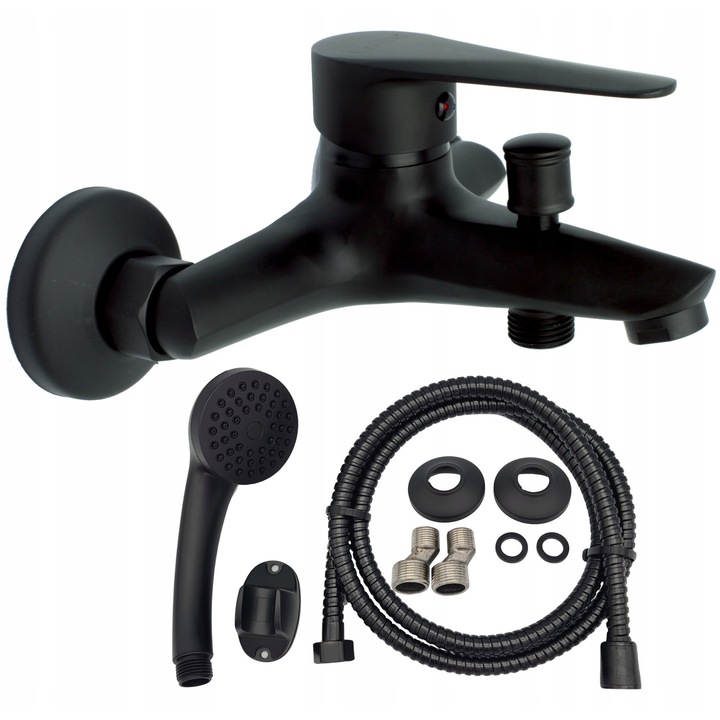 Baterie sanitara, model Scianna, culoare neagra, set