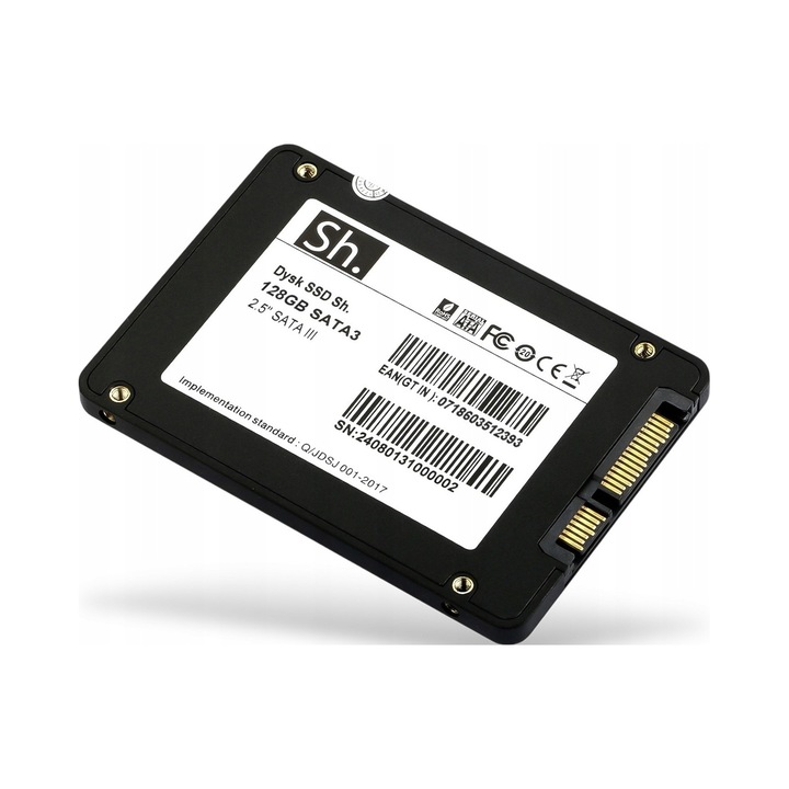 Dysk SSD 128GB, 2,5", SATA III, 540 MB/s, 70x100x7mm