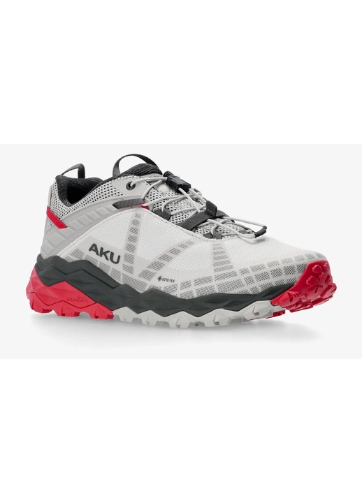 Aku Flyrock GTX túracipő, világosszürke/piros, vízálló, poliuretán, 46 EU