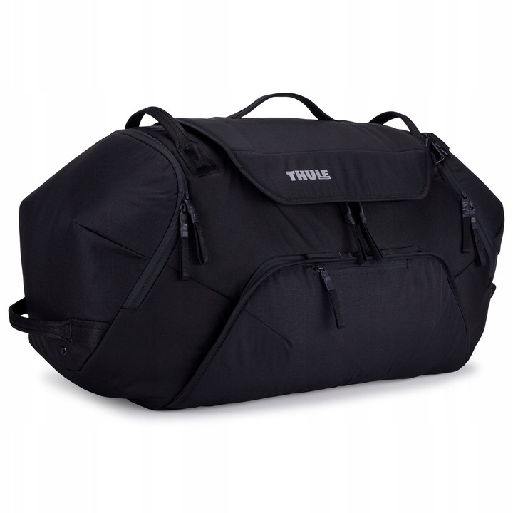 Geanta de voiaj Thule RoundTrip Snow Duffel 80L, neagra, pentru echipament de schi/snowboard, compartiment pentru incaltaminte Mondopoint 30,5