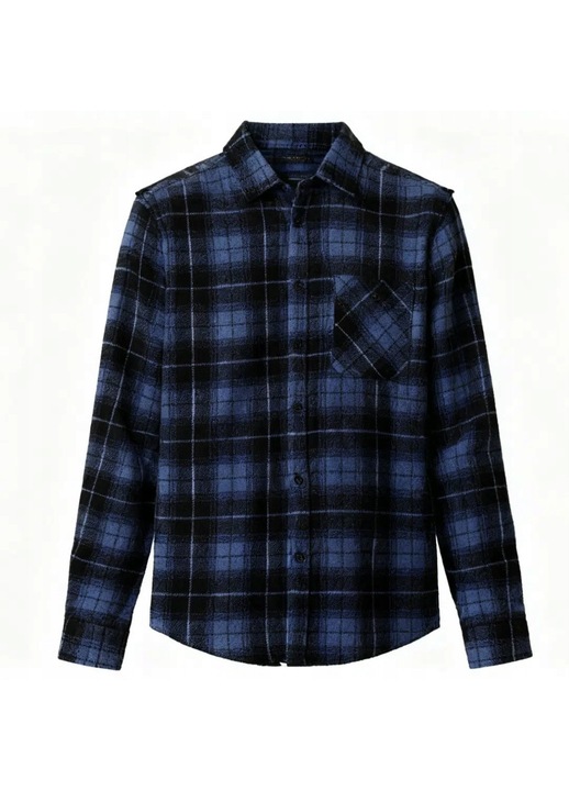 Camasa barbati, Captain Mike, flanel, albastru-negru