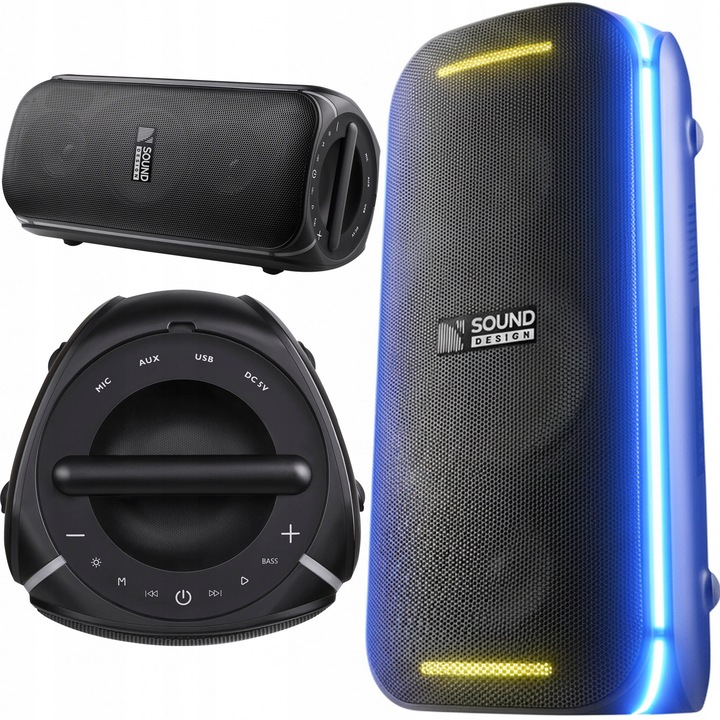 Hordozható Bluetooth audiorendszer 100W, TWS, FM rádió