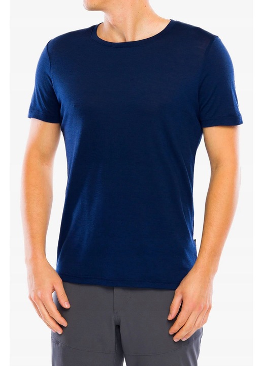 Férfi póló, Dovre Wool Light, termoaktív, sötétkék, légáteresztő anyag