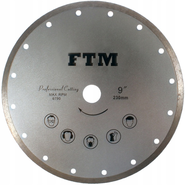 Gyémánttárcsa 230 mm FTM, járólaphoz és gránithoz, 22,2 mm