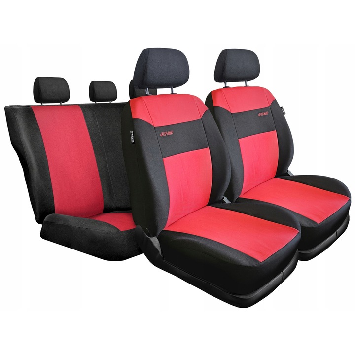 Huse auto, Skoda Rapid, set complet, rosu, 2012-2019