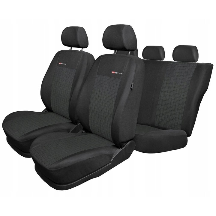 Huse auto set personalizate pentru Nissan Qashqai II, Auto-dekor, 3 culori, din velur, cu protectie airbag