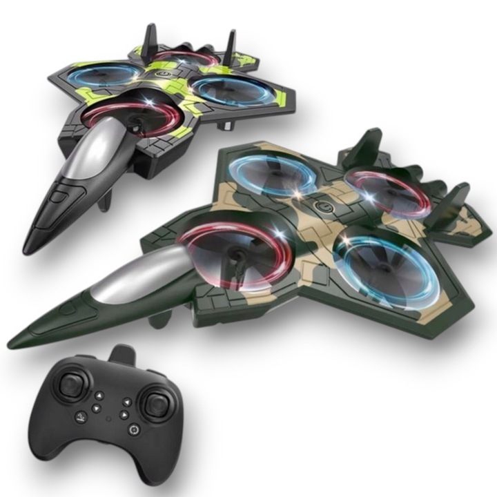 Avion RC Drobiazgarnia jet cu lumini, 30x30cm