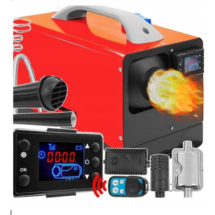 Schwaiger Webasto 9000W dízel fűtés, zárt égéstérrel, távirányítóval, piros/fekete, 1 db