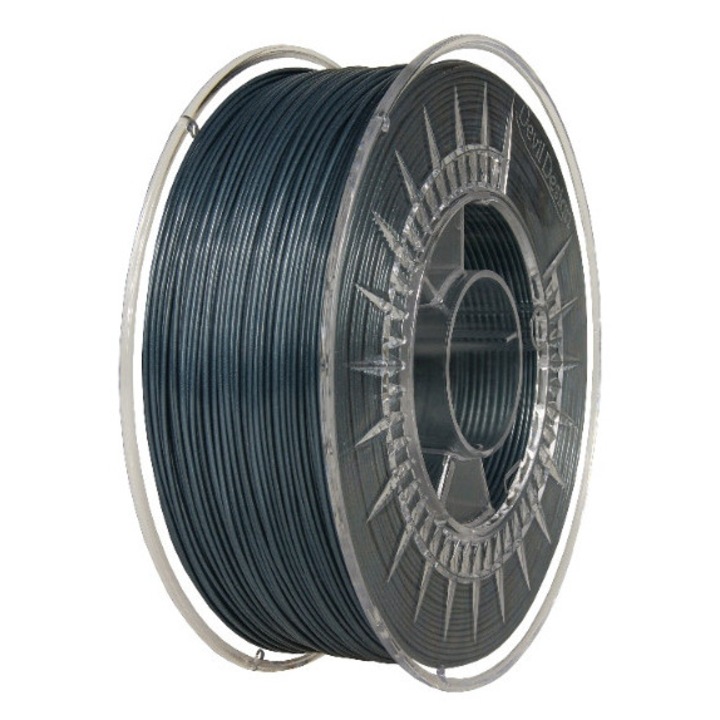 Filament PLA 1,75 mm 1 kg Devil Design Stal Ciemna, ecologic, biodegradabil