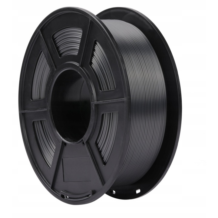 Filament 3D PLA 1.75mm 1kg SUNLU SILK Black, inalta luciu