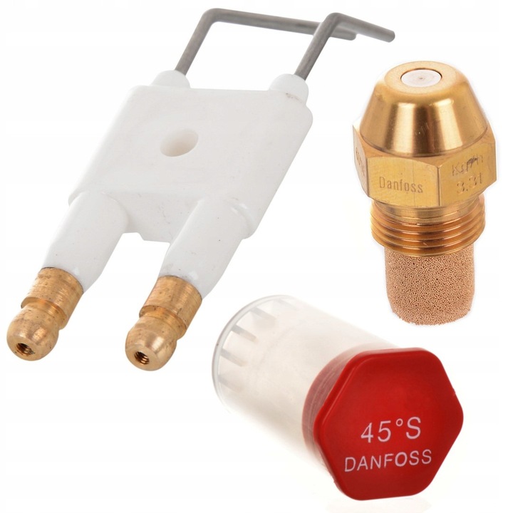 Dysza de combustibil si electroda de aprindere Danfoss pentru Karcher HDS, 1,35, 45°