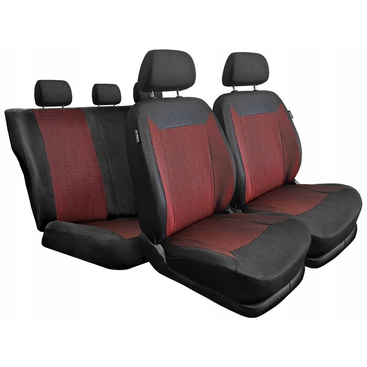 Huse auto Auto-dekor set complet pentru Audi Q2, rosu, material rezistent, protectie AIRBAG