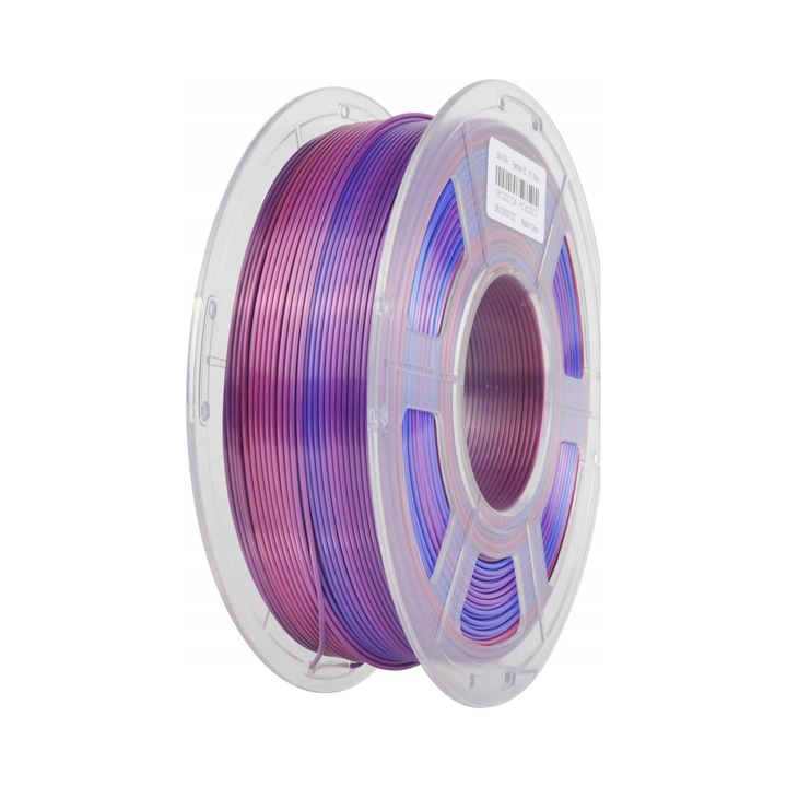 Filament 3D PLA SILK RAINBOW 02, 1.75mm, 1kg, multicolor, noua versiune 2024
