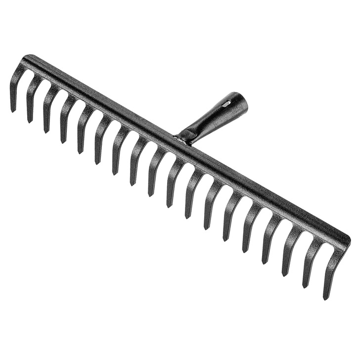 Grebla de gradina, Grebla pentru frunze, Cap din otel, 18 dinti, Pentru frunze, gazon si sol