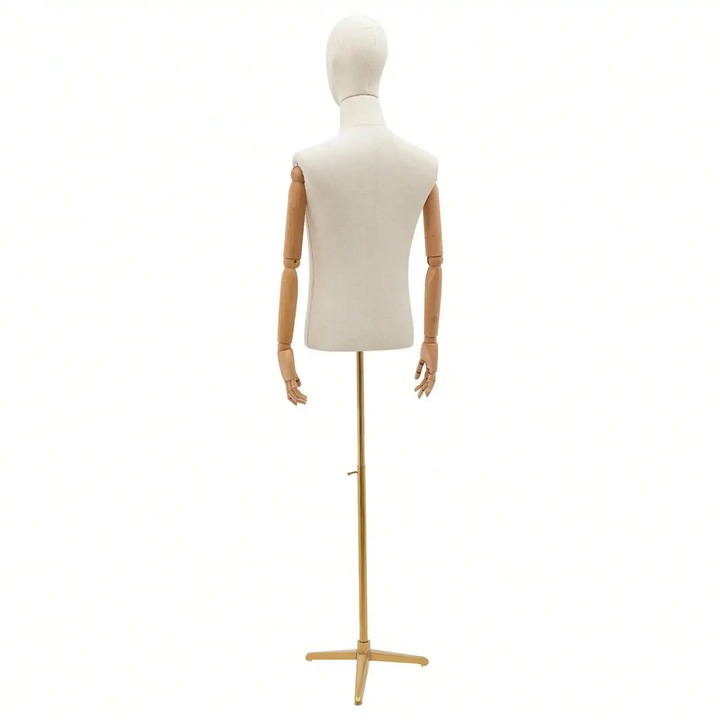 Manechin croitorie barbati, Bust superior, Reglabil, Suport metalic, Pentru croitorie si expunere, Acasa si studio