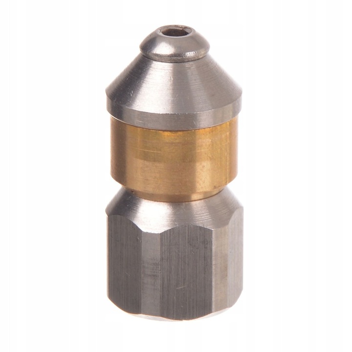 Dysza obrotiva pentru curatarea canalizarii, Techkar, 1/4'', max 220 bar, din otel inoxidabil
