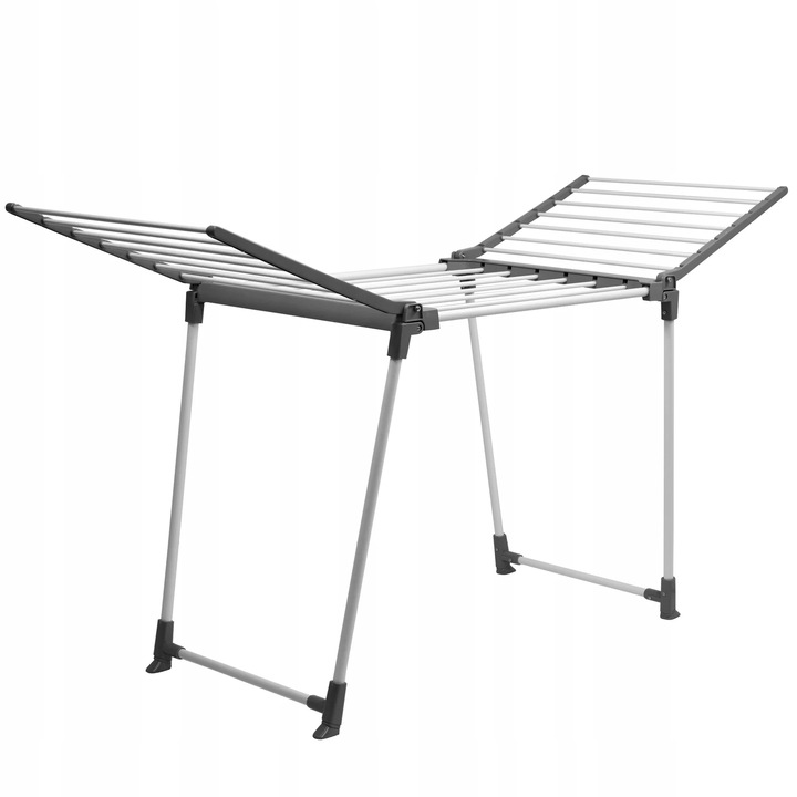 Balkon ruhaszárító, 170 cm-es ruhaszárító állvány, Összecsukható, Ruhákhoz és fehérneműhöz, Beltéri/Kültéri, Helytakarékos