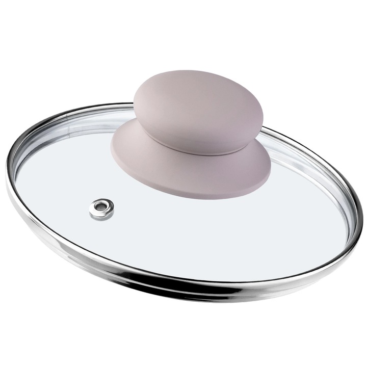 Capac din sticla, Capac pentru oala, Sticla rezistenta la caldura, Diametru 18 cm