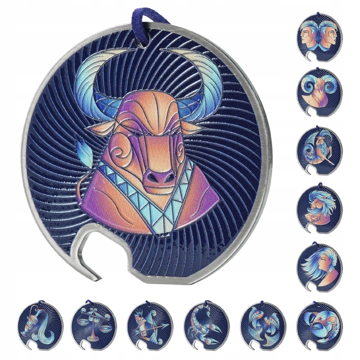 Зодия Телец (Taurus), Отварачка за бутилки/Декапсулатор, Стомана, Мотив бик