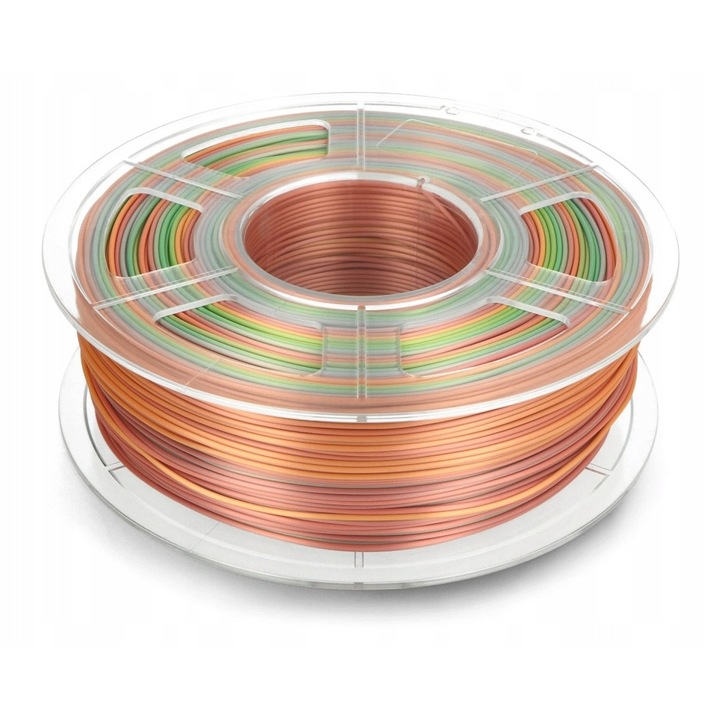 Filament 3D PLA SILK RAINBOW 1.75mm 1kg, multicolor, pentru imprimante 3D