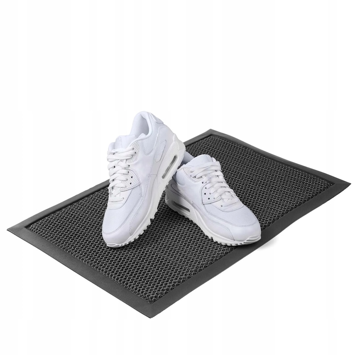 Covoras de usa, Pres de intrare/stergator incaltaminte, PVC, Antiderapant, Pentru pantofi si cizme, Spalare manuala, Unicolor, 60x40 cm
