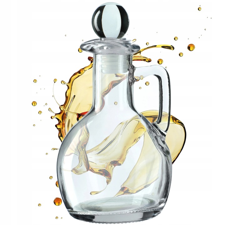 Sticla pentru ulei si otet, Dozator, Capacitate 100 ml, Sticla, Cu picurator din sticla, Pentru ulei de masline, Set 2 bucati