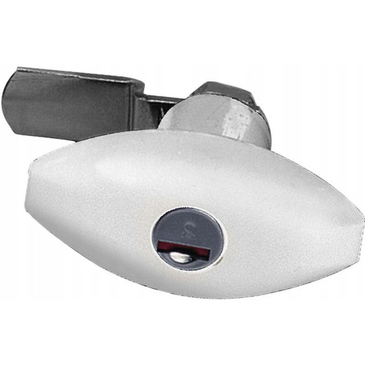 Zavor elipsa alb, Zadi, 78x41,5x16mm, pentru usi de vehicule de camping