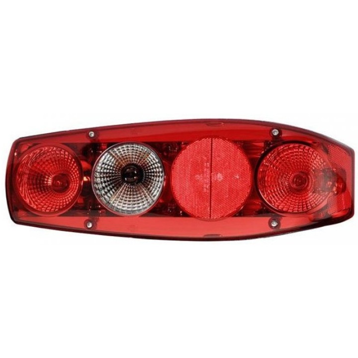 Lampa spate stanga Hella Caraluna II, rosie, cu lumini de frana si ceata, 12V