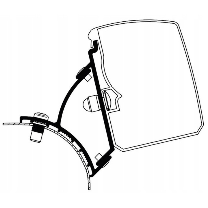 Tetőadapter Thule Omnistor 3200 napellenzőhöz, 2 tartó, VW T5/T6-hoz