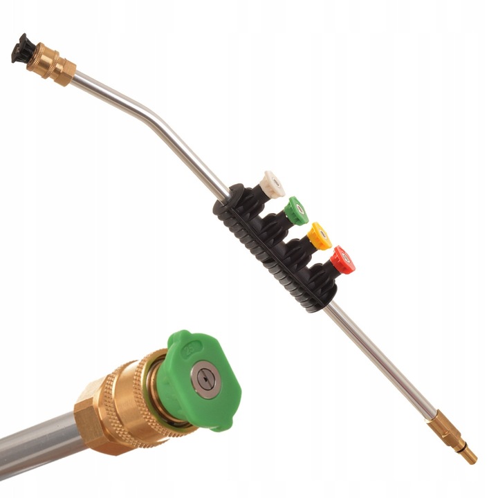 Lanca Techkar cu set 5 duze, 160 bar, 1/4", multicolor