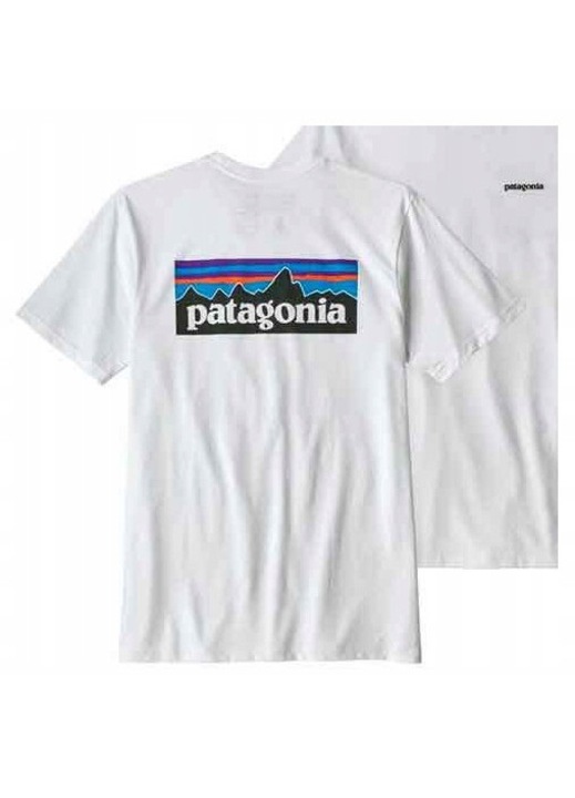 Férfi póló, Patagonia, P-6 Logo Responsibili-Tee, fehér, pamut, M INTL