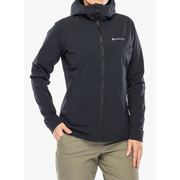 Jacheta sport dama Khamsin, Montane, Negru, Fleece