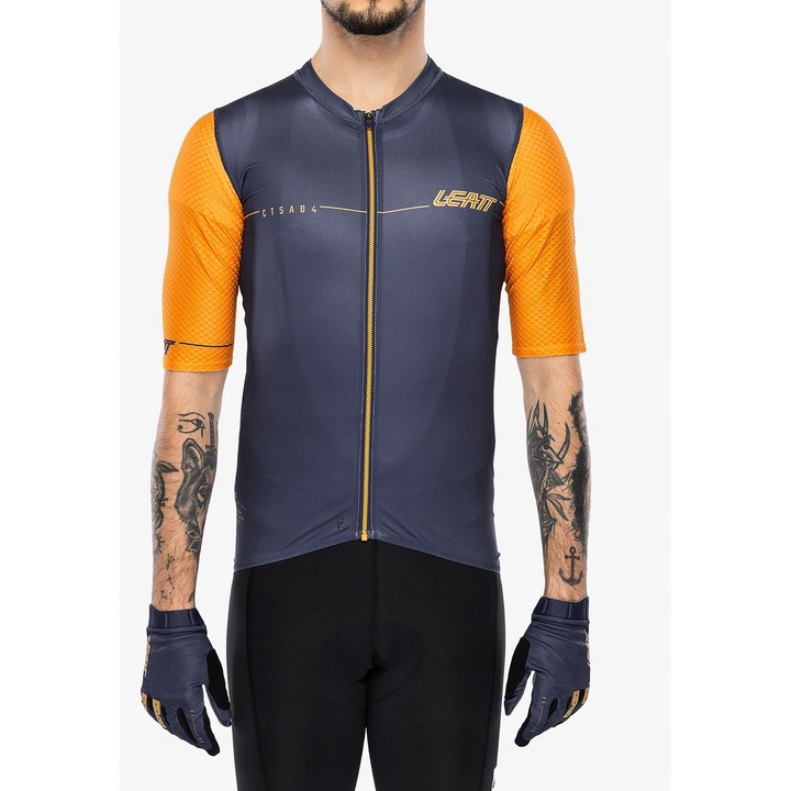 Спортна тениска Leatt, модел Endurance 6.0, цвят галактическо синьо, дишаща материя