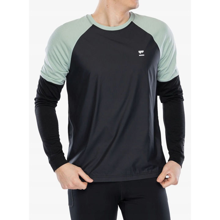 Bluza ciclism Mons Royale Tarn Merino, negru, material respirabil, S INTL