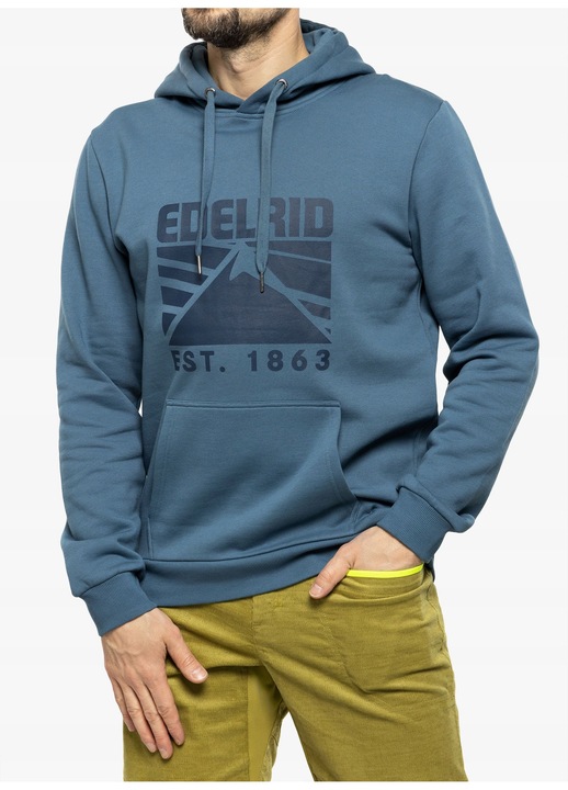 Hanorac pentru barbati Edelrid Spotter Hoody IV, albastru, bumbac/poliester