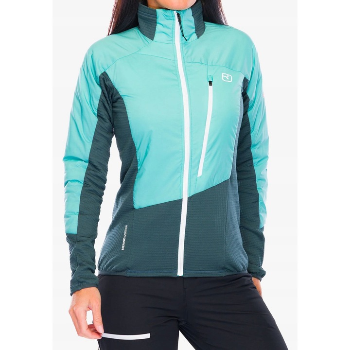 Geaca sport dama Westalpen Swisswool Hybrid Jkt, Ortovox, Turcoaz