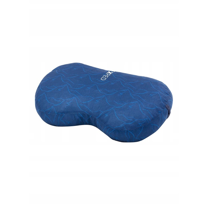 Perna turistica Exped Down Pillow L, 3D, puf natural 700 cuin, albastru inchis
