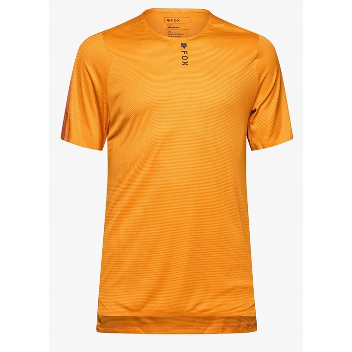 Tricou cu uscare rapida Fox Flexair Pro SS, portocaliu, S, material usor, rezistent la uzura