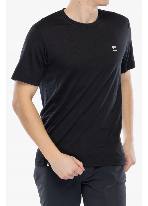 Férfi póló, Mons Royale, Tarn Merino Shift, fekete, merinó