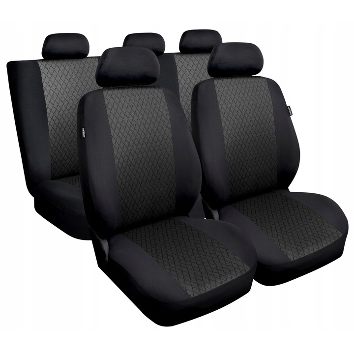 Huse auto, Profi, universal, gri, set complet pentru bancheta spate