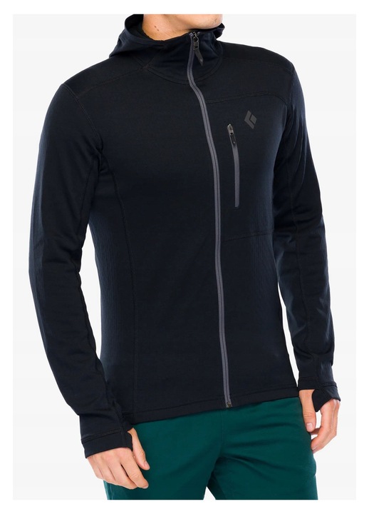 Hanorac Black Diamond Coefficient Fleece, negru, material fleece, XL INTL