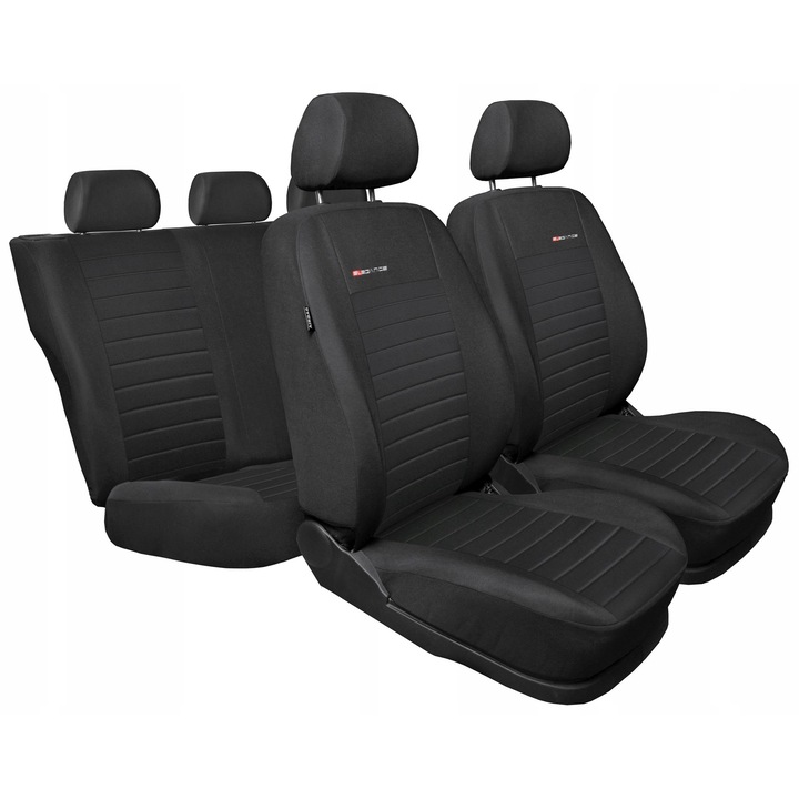 Set huse auto Auto-dekor pentru VW Golf III IV V, Passat B4 B5 B6, Polo, grafit, 2 huse pentru scaune fata, husa pentru bancheta spate