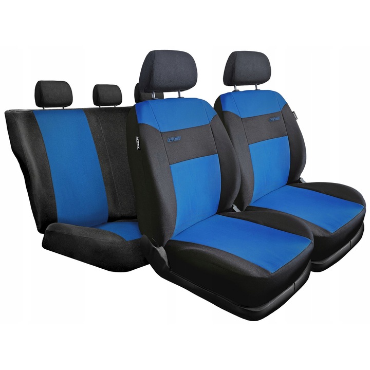 Huse auto Auto-dekor set complet pentru Daewoo Lanos 2004-2008, albastru, material de calitate, protectie AIRBAG