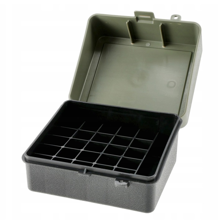 Cutie pentru munitie Plano 121701, 25 cartuse, polimer, verde, 140x127x89mm