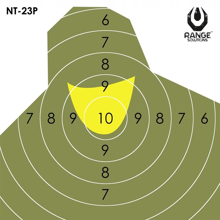 Range Solutions NT-23P lőlapok, katona mellszobor, 50 darabos készlet, 80g