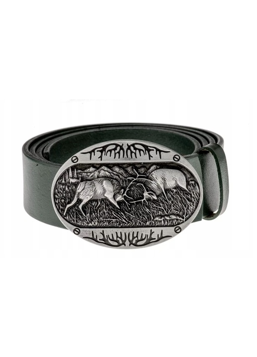Curea din piele BOR HUNTER FOREST - Rut Silver-120